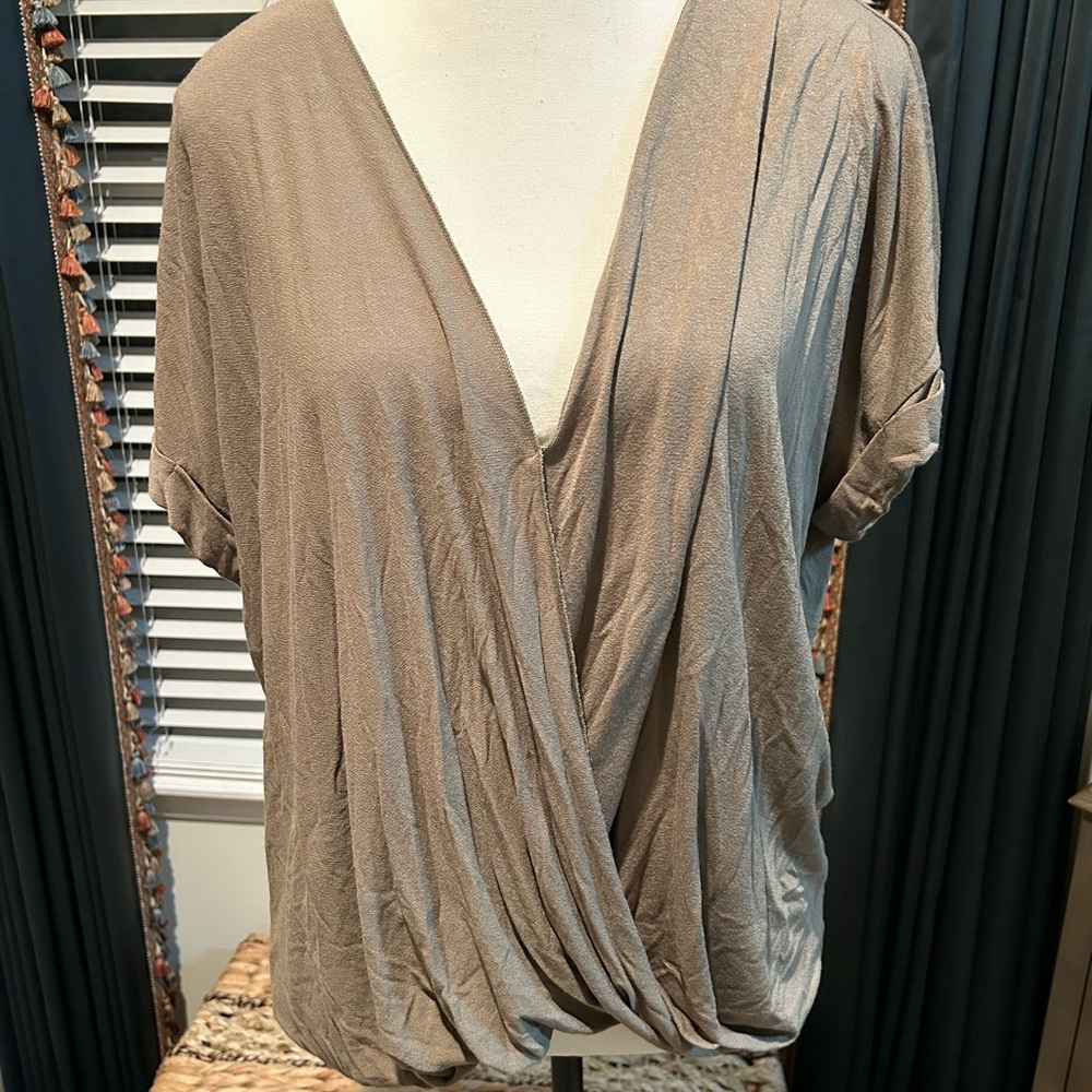 Loose Fit Wrap Blouse
